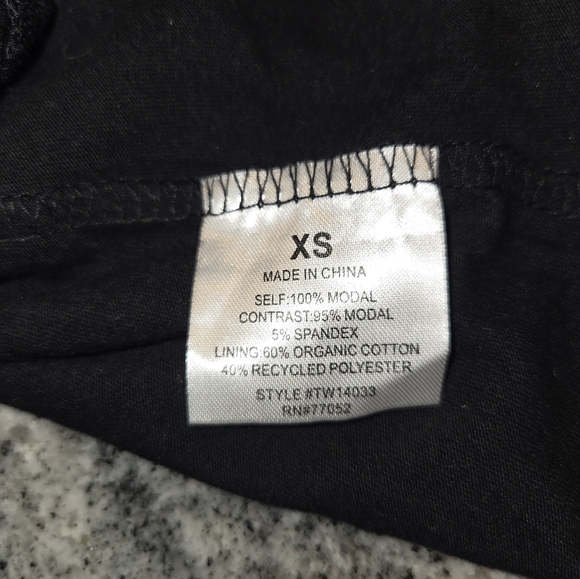 Threads 4 Thought NWT Floral Black and Purple Dress, Lined, Elastic Waist - Picture 14 of 14